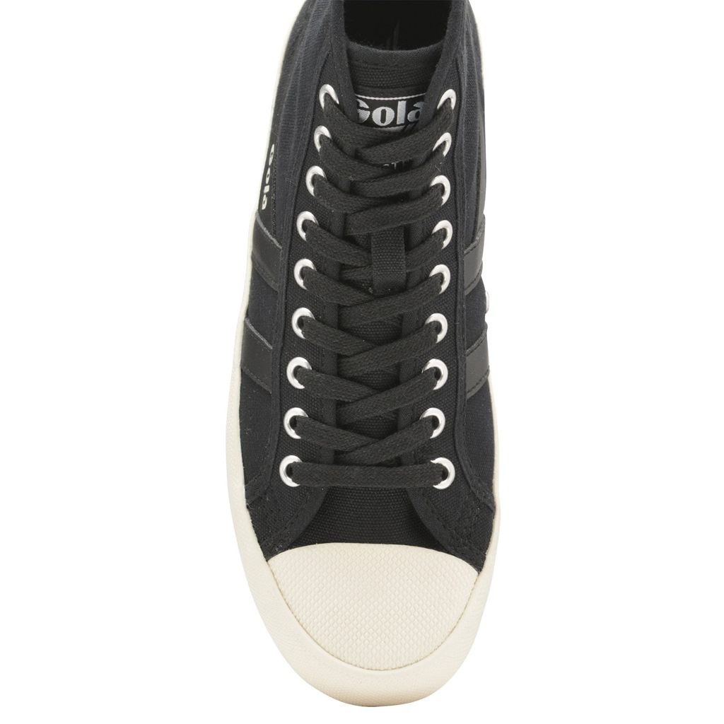 Gola Vegan Classics Coaster High Sneakers Svarte Hvite Norge | WTVQYF-194