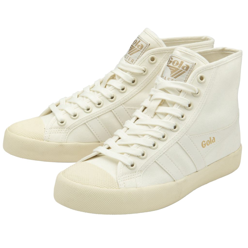 Gola Vegan Classics Coaster High Sneakers Hvite Gull Norge | RJLMIP-725