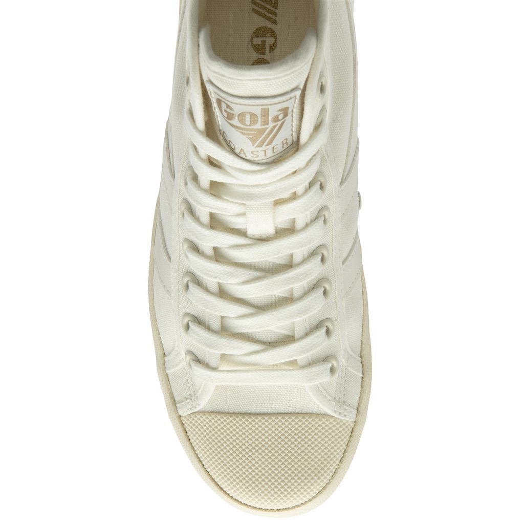 Gola Vegan Classics Coaster High Sneakers Hvite Gull Norge | RJLMIP-725