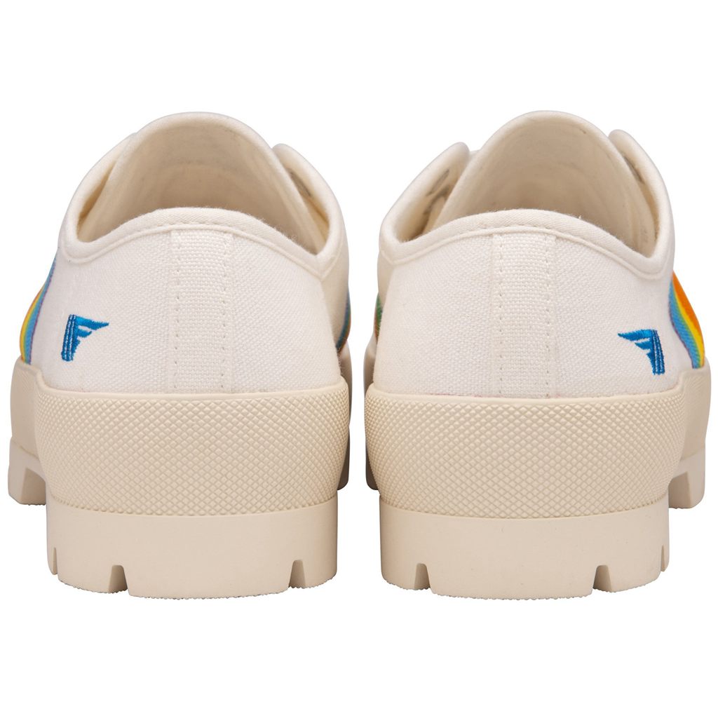 Gola Vegan Classics Coaster Peak Rainbow Shoes Hvite Norge | DKAGCB-956
