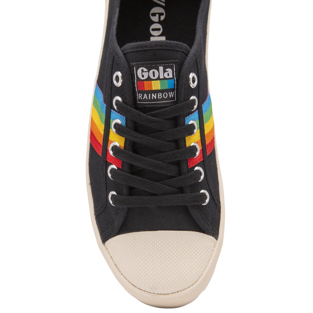 Gola Vegan Classics Coaster Peak Rainbow Shoes Svarte Norge | JKEGAL-974