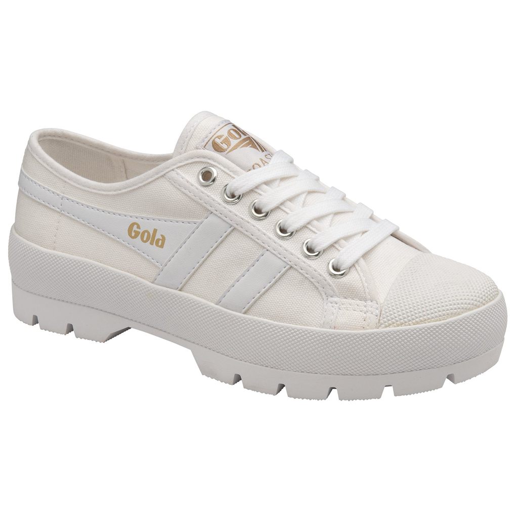 Gola Vegan Classics Coaster Peak Sneakers Hvite Hvite Norge | PVUECW-156