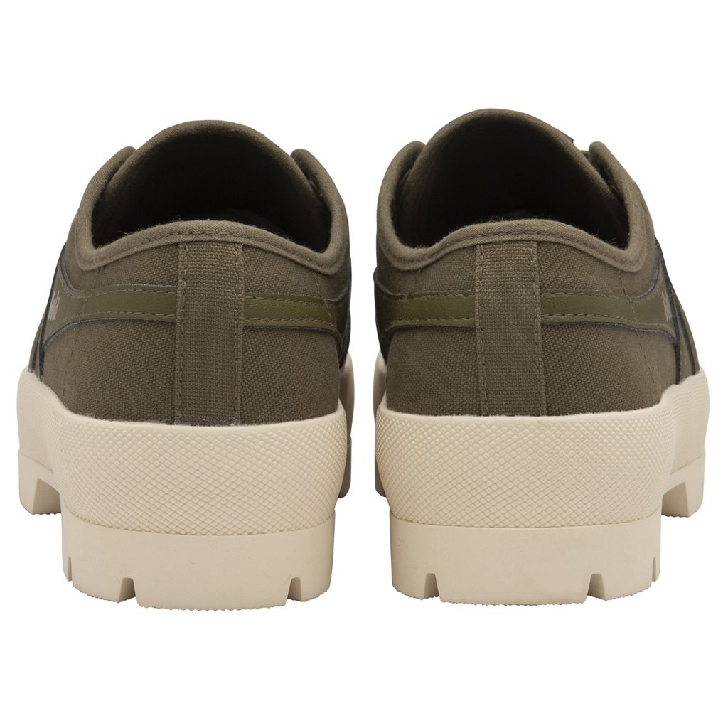 Gola Vegan Classics Coaster Peak Sneakers Khaki Khaki Hvite Norge | KTRGBA-419