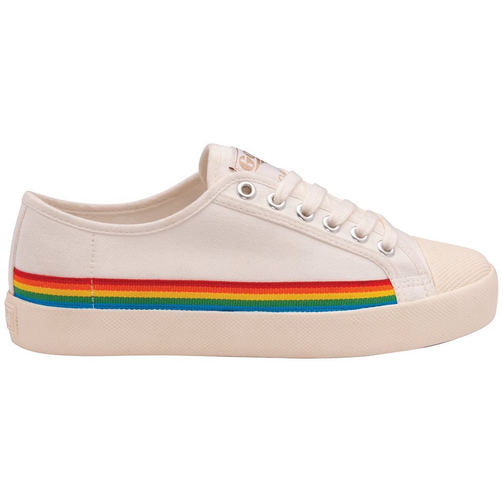 Gola Vegan Classics Coaster Rainbow Drop Shoes Hvite Norge | ACGIJU-839