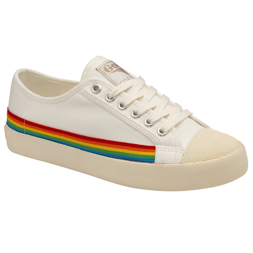 Gola Vegan Classics Coaster Rainbow Drop Shoes Hvite Norge | ACGIJU-839