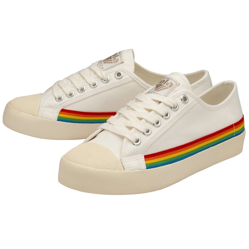 Gola Vegan Classics Coaster Rainbow Drop Shoes Hvite Norge | ACGIJU-839