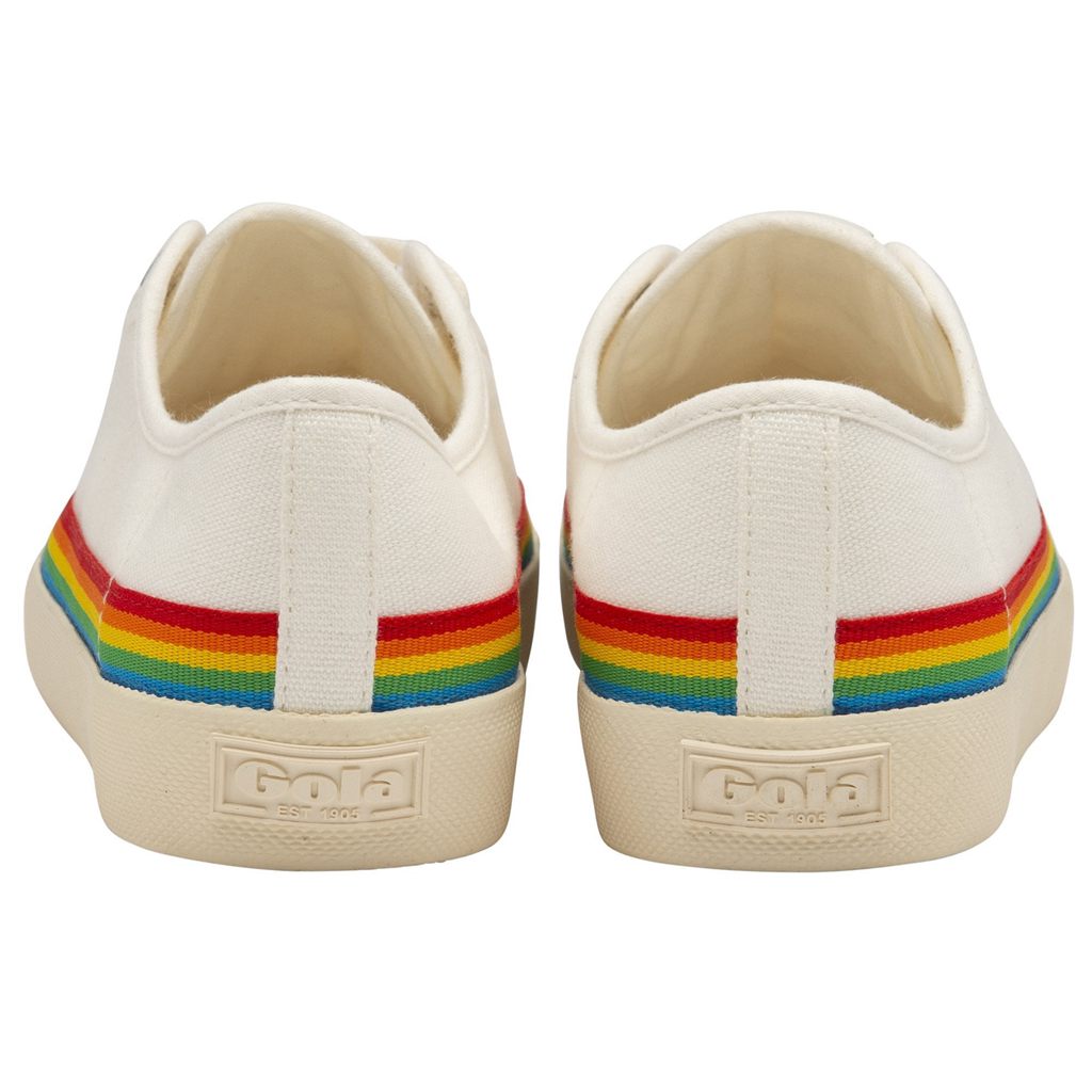 Gola Vegan Classics Coaster Rainbow Drop Shoes Hvite Norge | ACGIJU-839