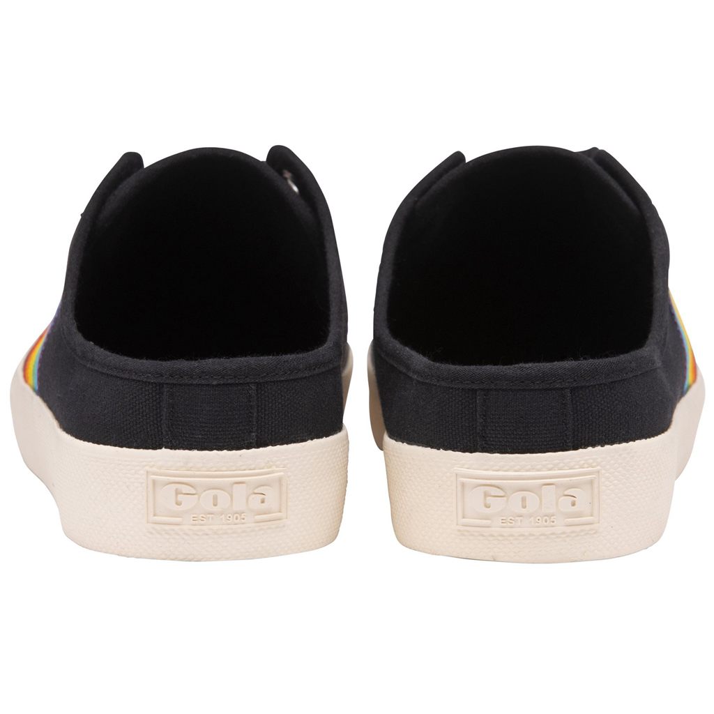 Gola Vegan Classics Coaster Rainbow Mule Plimsolls Shoes Svarte Norge | GXKPQL-935