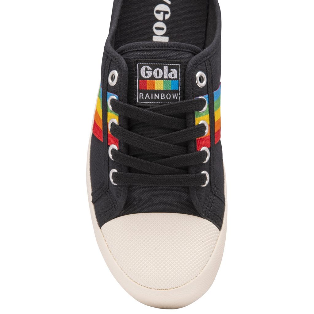 Gola Vegan Classics Coaster Rainbow Mule Plimsolls Shoes Svarte Norge | GXKPQL-935