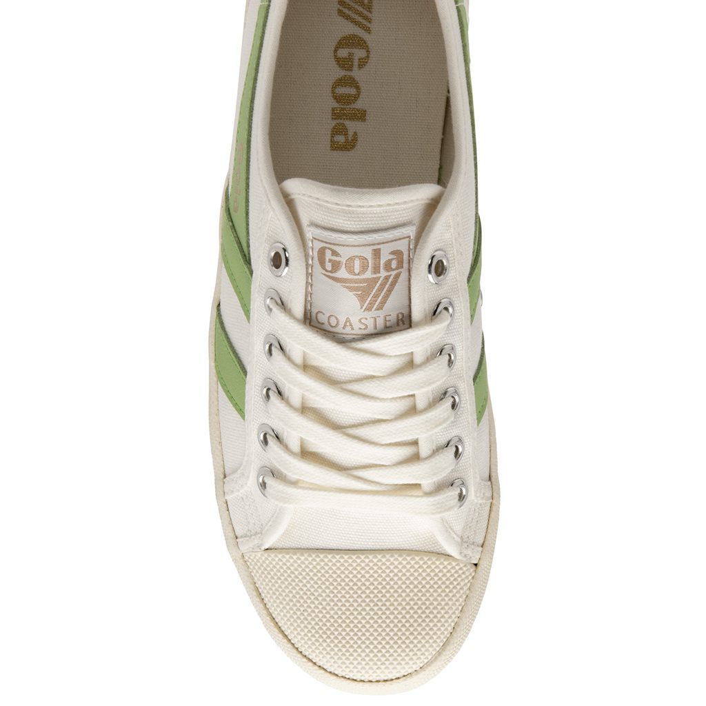 Gola Vegan Classics Coaster Shoes Hvite Grønn Norge | XSGVYM-924
