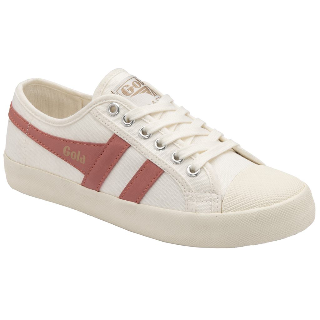 Gola Vegan Classics Coaster Shoes Hvite Korall Rosa Norge | ZKNIST-214