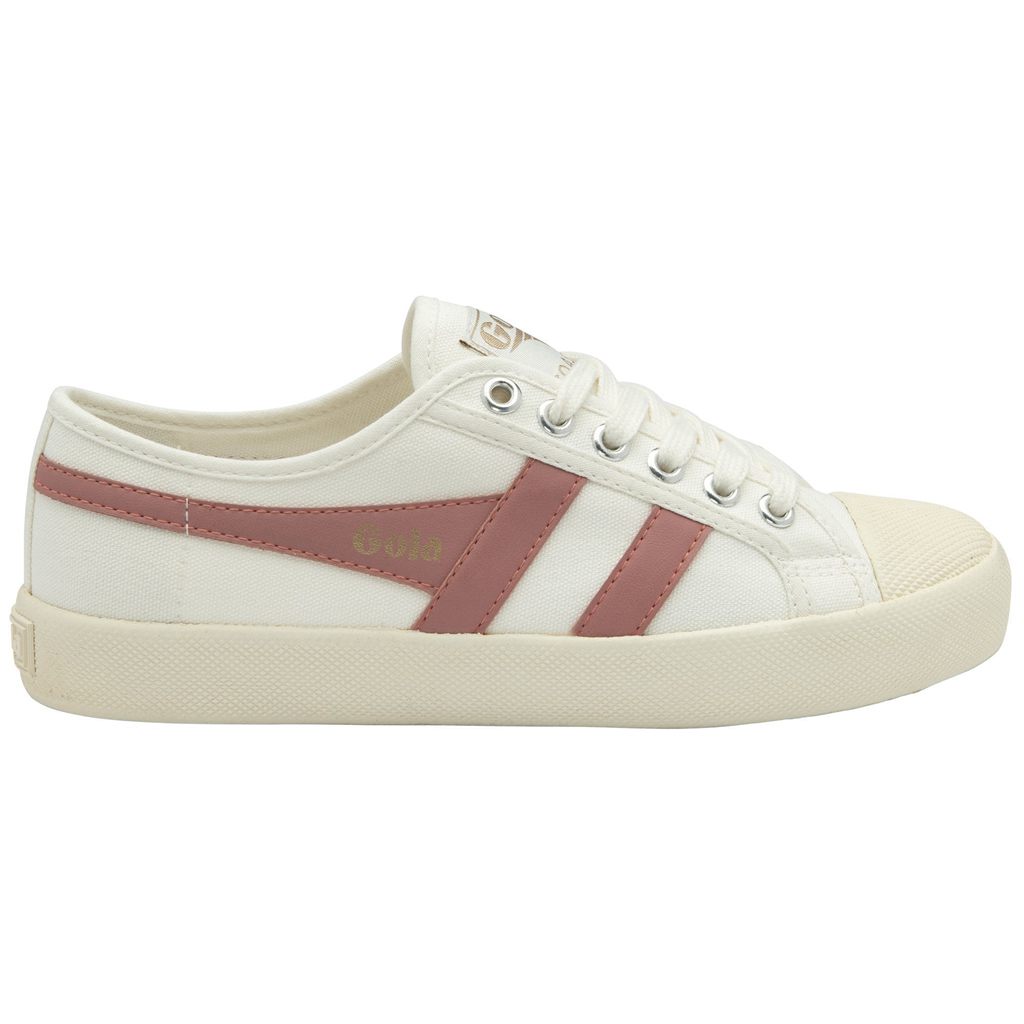Gola Vegan Classics Coaster Shoes Hvite Korall Rosa Norge | ZKNIST-214