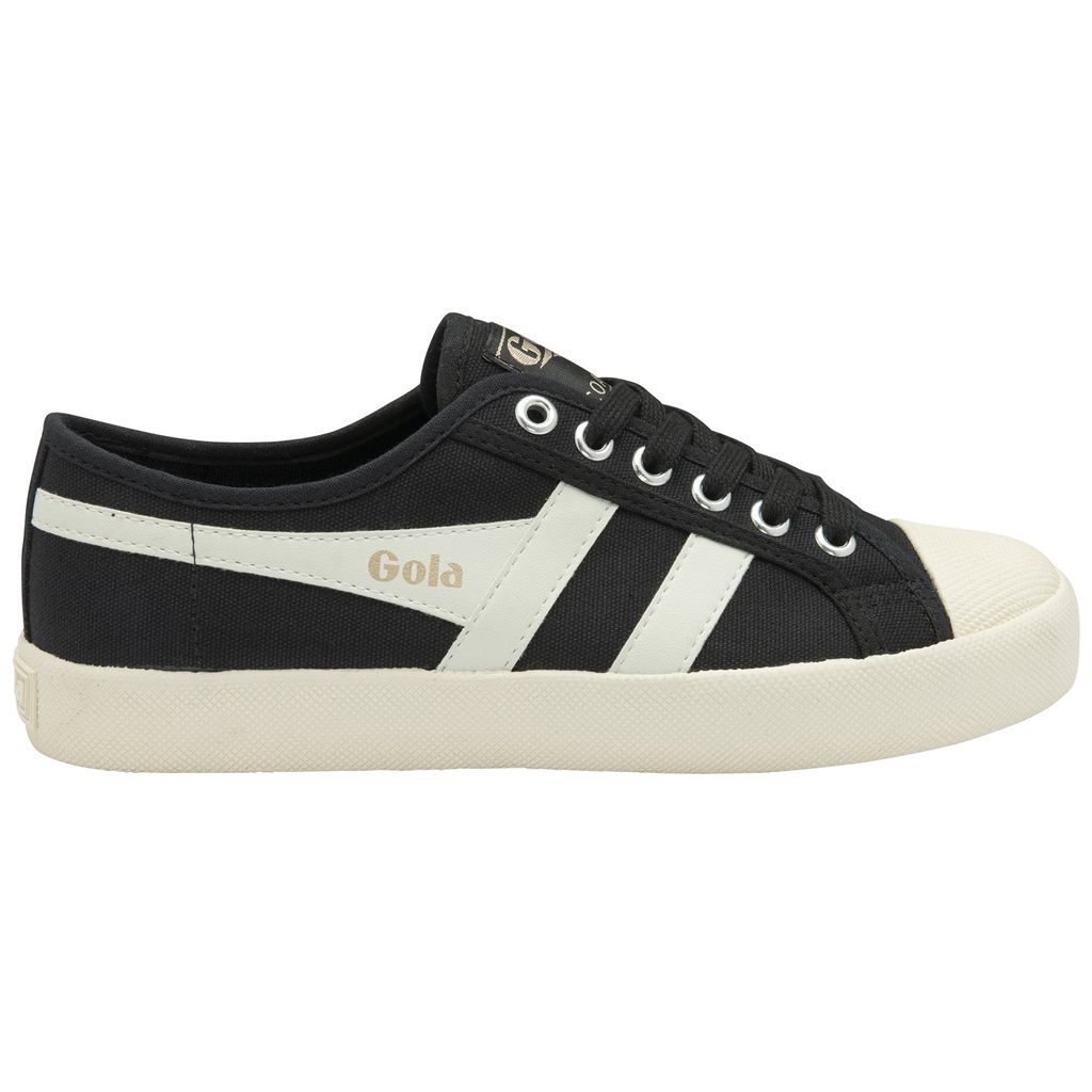 Gola Vegan Classics Coaster Shoes Svarte Hvite Gull Norge | EDZMUP-673