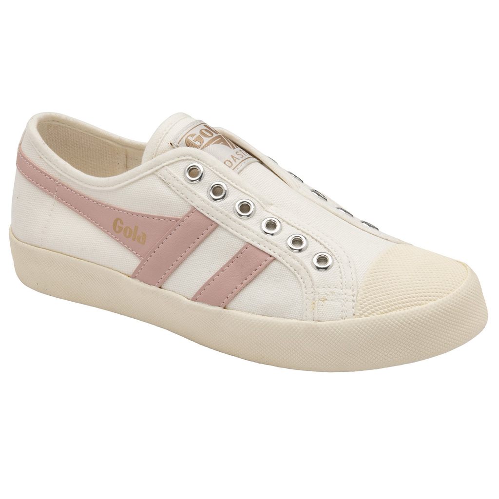 Gola Vegan Classics Coaster Slip Shoes Hvite Rosa Norge | GCPJXK-416