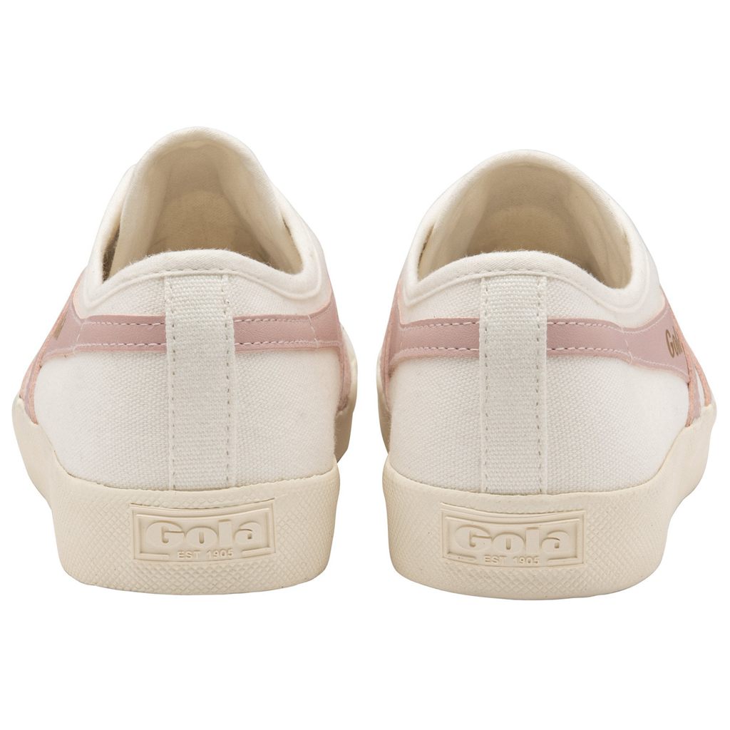 Gola Vegan Classics Coaster Slip Shoes Hvite Rosa Norge | GCPJXK-416