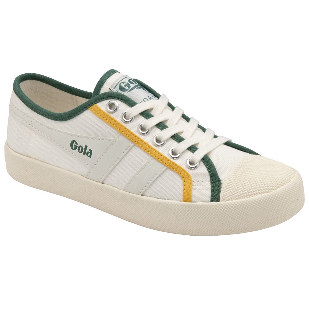 Gola Vegan Classics Coaster Smash Shoes Hvite Mørke Grønn Norge | BRNWTG-456
