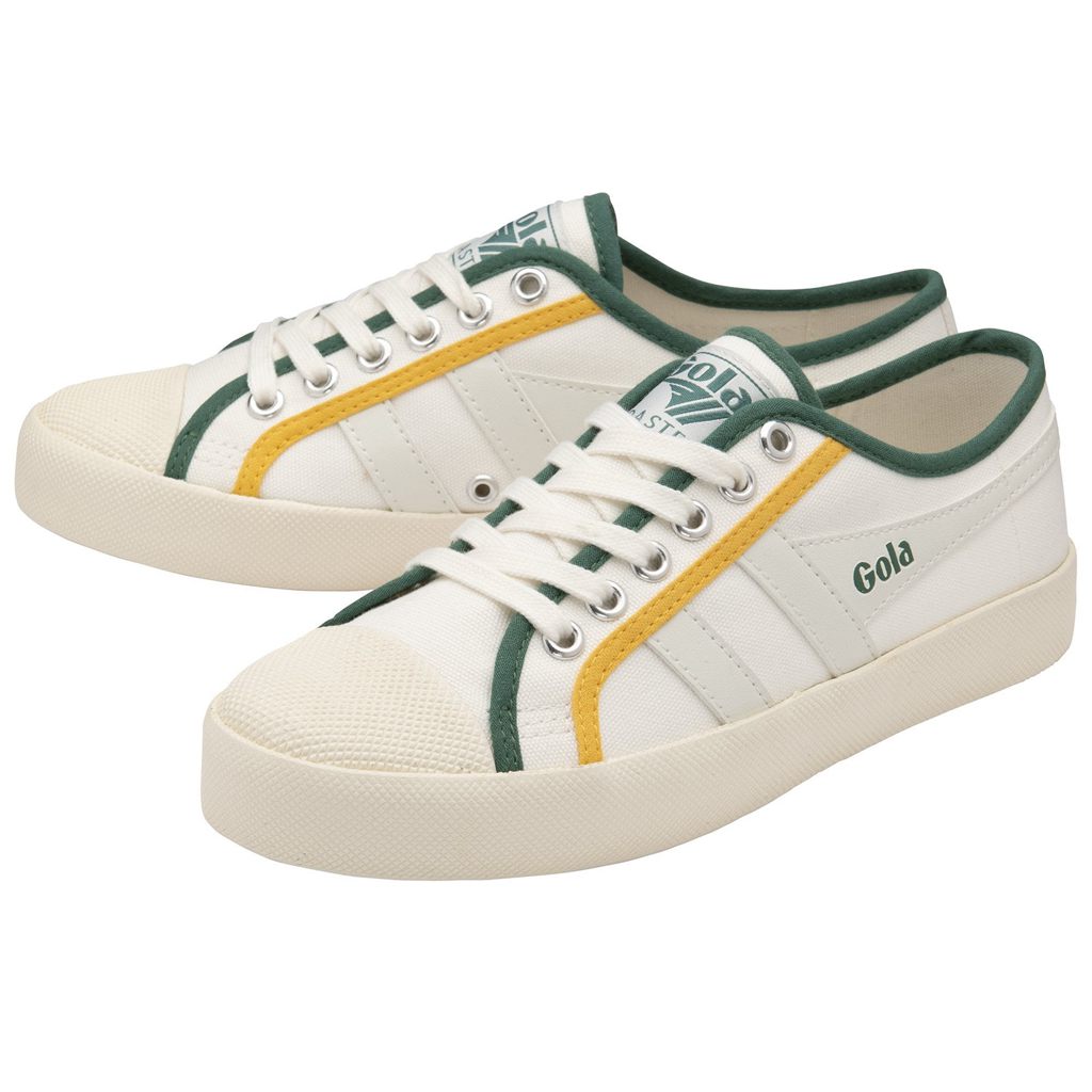 Gola Vegan Classics Coaster Smash Shoes Hvite Mørke Grønn Norge | BRNWTG-456