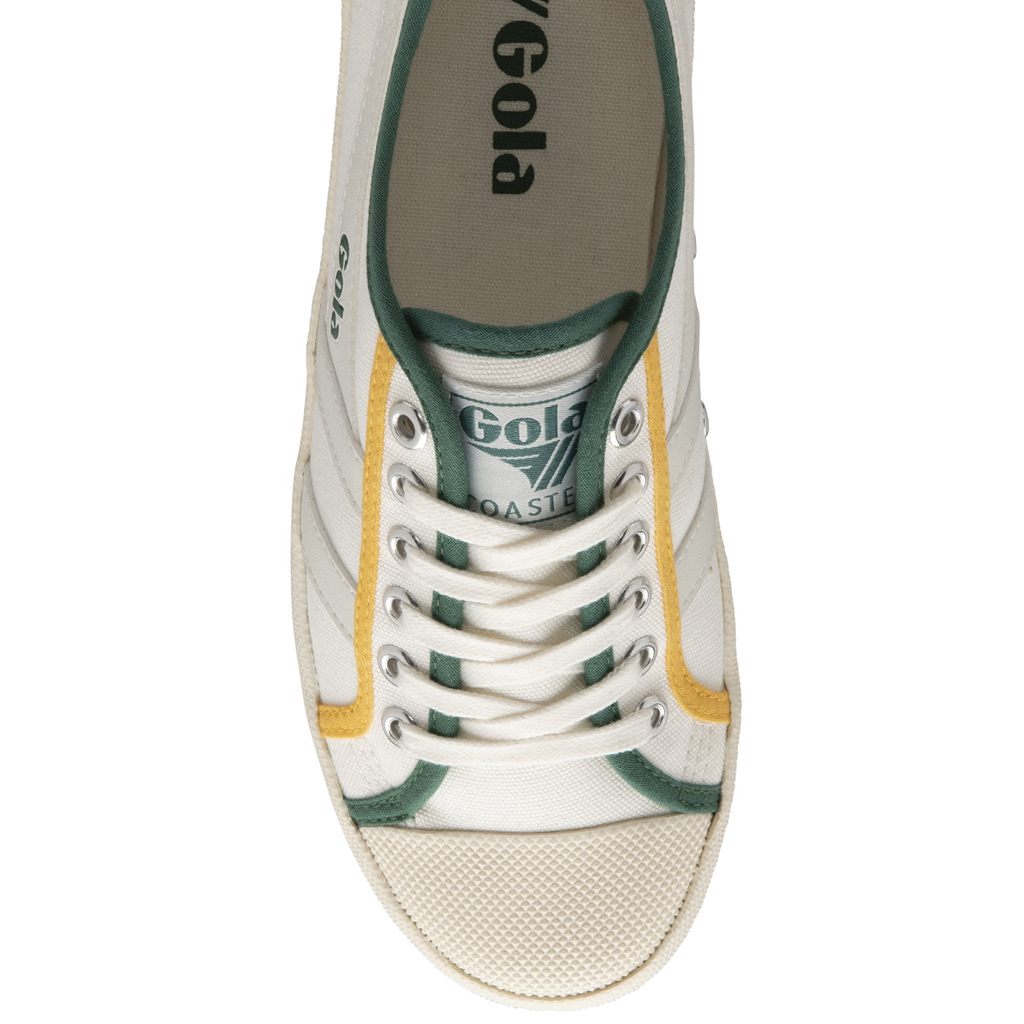 Gola Vegan Classics Coaster Smash Shoes Hvite Mørke Grønn Norge | BRNWTG-456