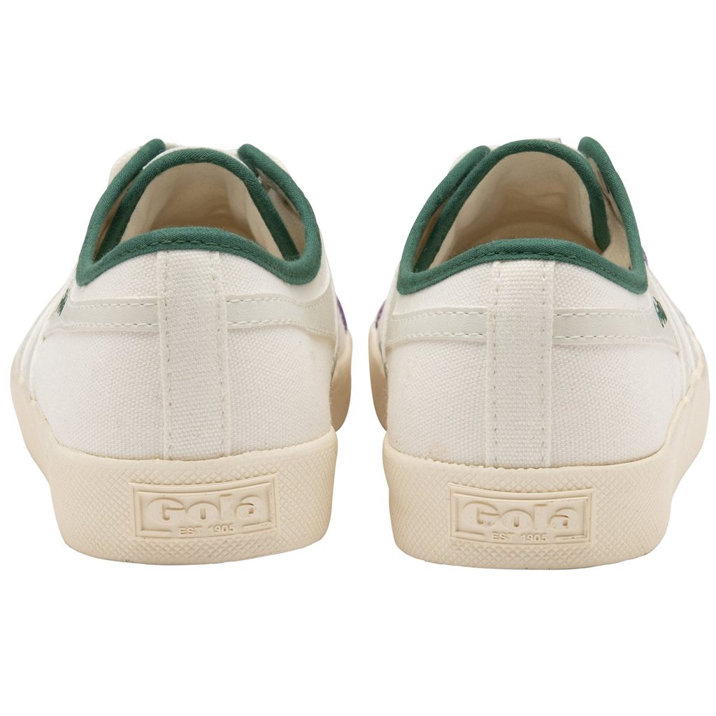 Gola Vegan Classics Coaster Smash Shoes Hvite Mørke Grønn Lilla Norge | HLZFDK-042