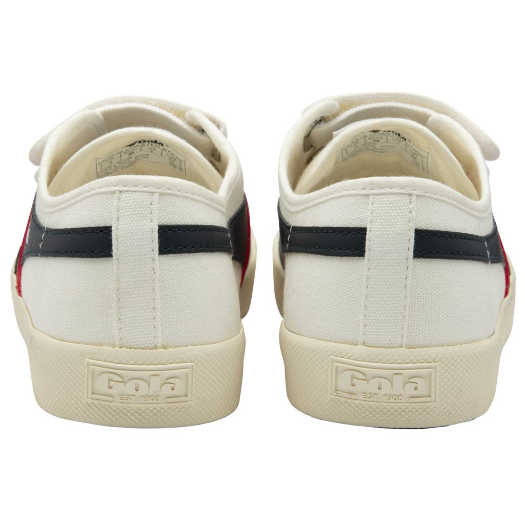 Gola Vegan Classics Coaster Strap Sneakers Hvite Marineblå Rød Norge | EVKQIC-859