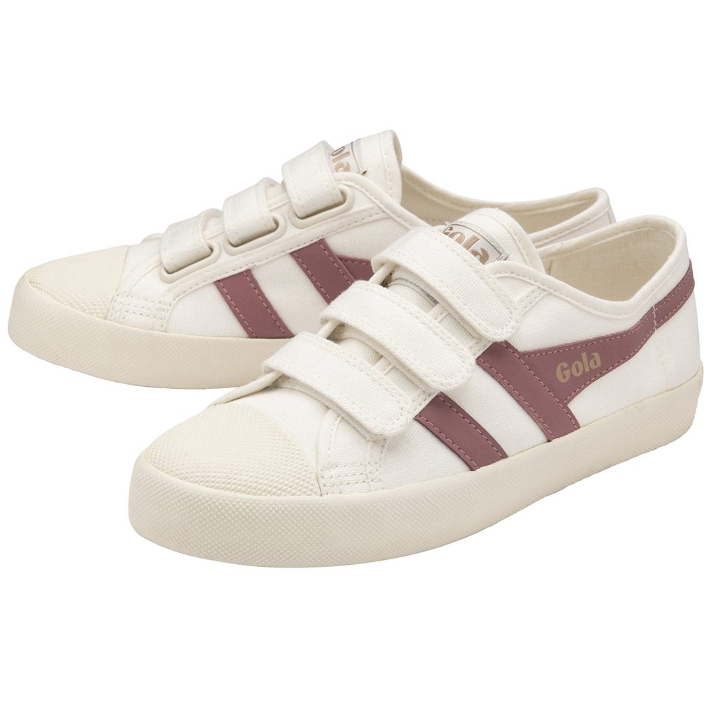 Gola Vegan Classics Coaster Strap Sneakers Hvite Rosa Norge | EGOHDZ-869