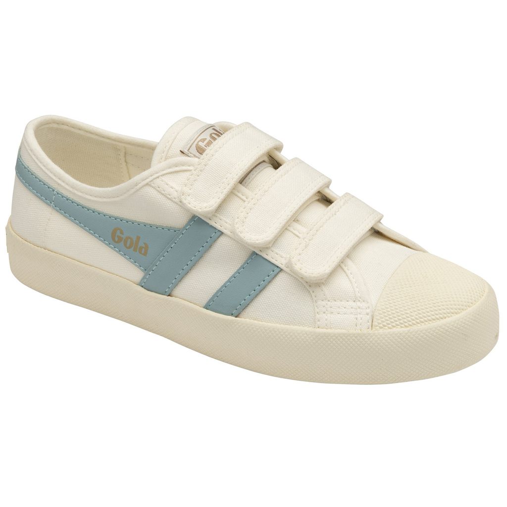 Gola Vegan Classics Coaster Strap Sneakers Hvite Blå Norge | HBDPOG-592