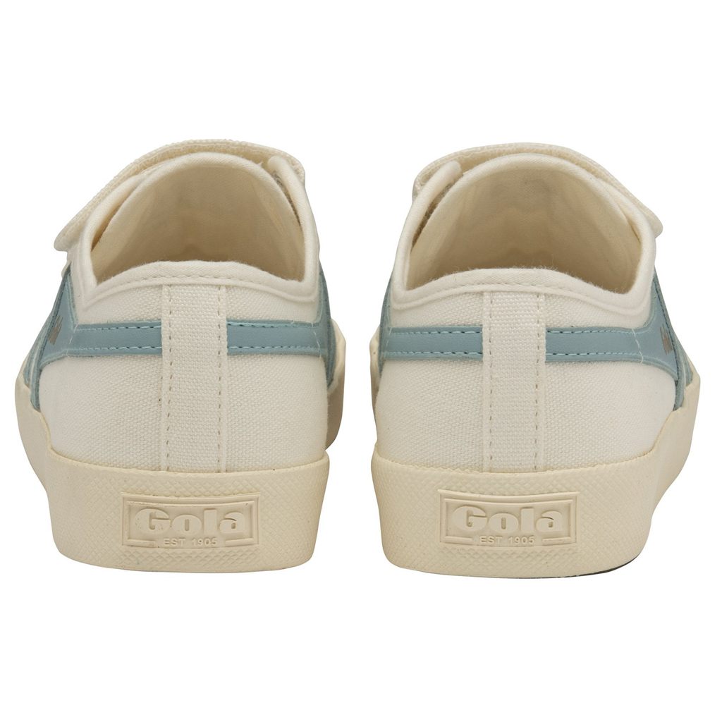 Gola Vegan Classics Coaster Strap Sneakers Hvite Blå Norge | HBDPOG-592