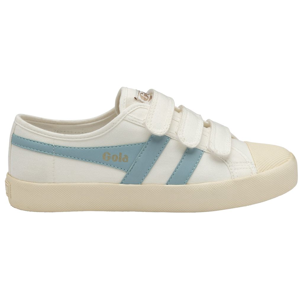 Gola Vegan Classics Coaster Strap Sneakers Hvite Blå Norge | HBDPOG-592