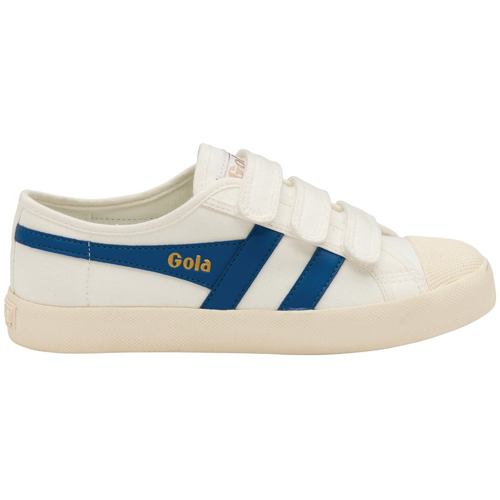 Gola Vegan Classics Coaster Strap Sneakers Hvite Blå Norge | ZWCESG-685