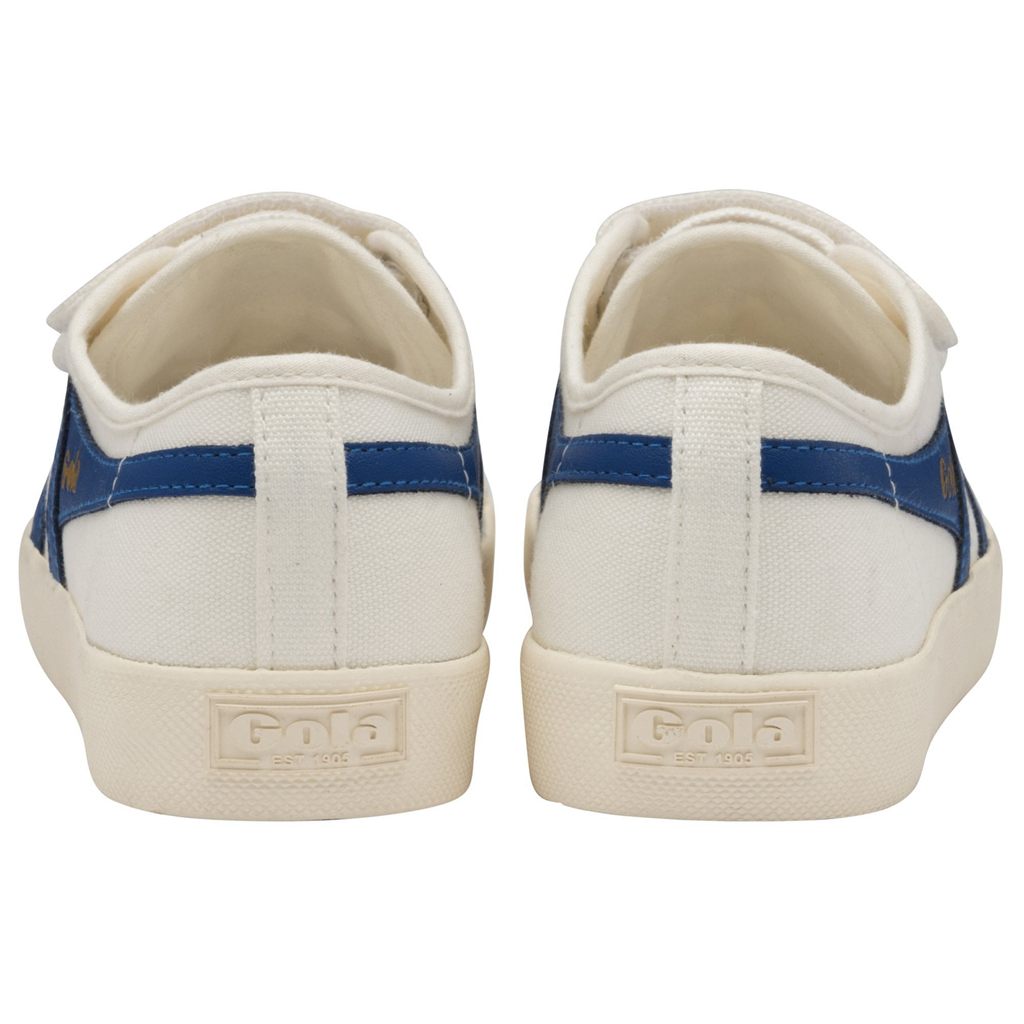 Gola Vegan Classics Coaster Strap Sneakers Hvite Blå Norge | ZWCESG-685
