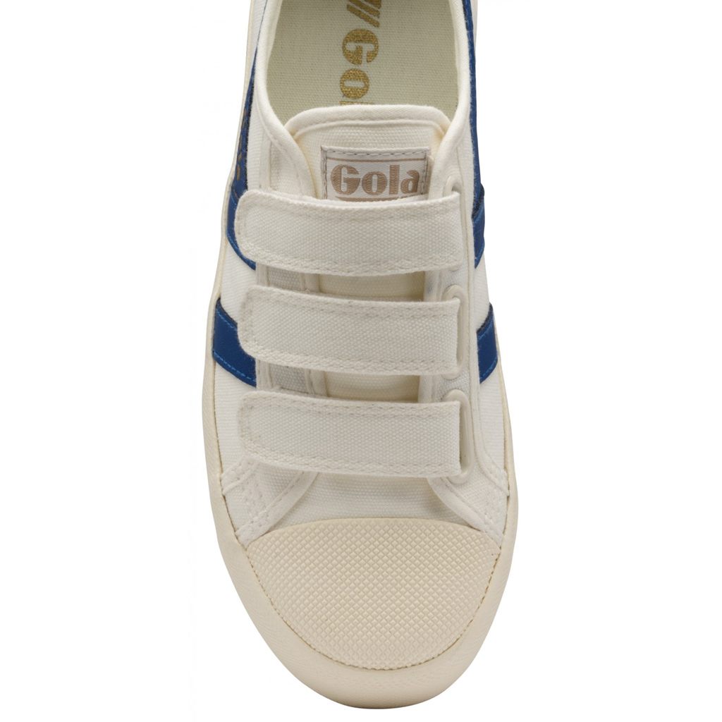 Gola Vegan Classics Coaster Strap Sneakers Hvite Blå Norge | ZWCESG-685