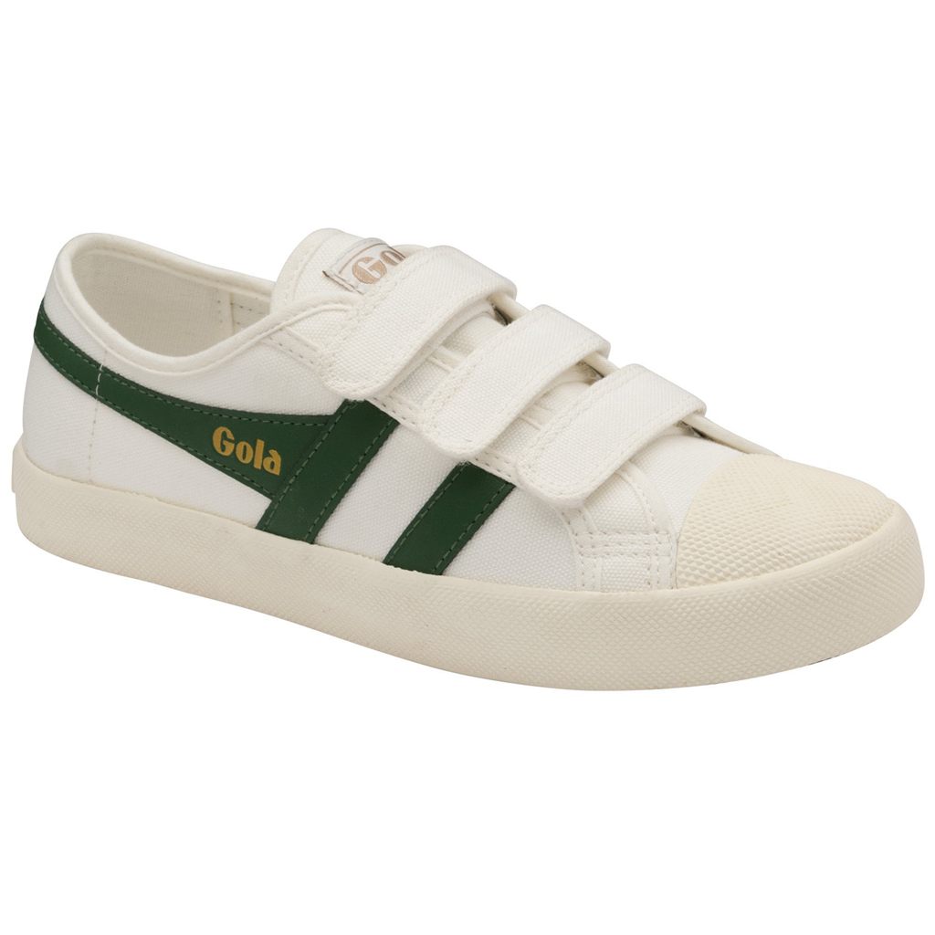 Gola Vegan Classics Coaster Strap Sneakers Hvite Mørke Grønn Norge | WOVZUE-804