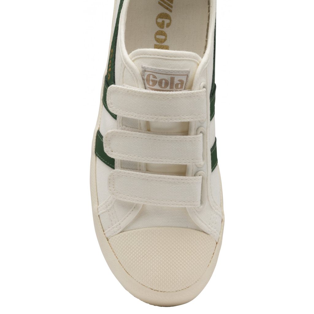 Gola Vegan Classics Coaster Strap Sneakers Hvite Mørke Grønn Norge | WOVZUE-804