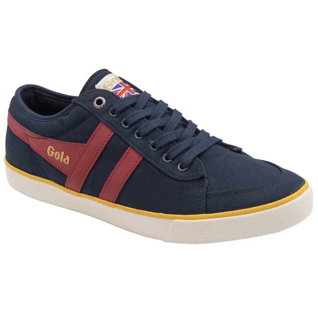 Gola Vegan Classics Comet Plimsoll Sneakers Marineblå Dyp Rød Norge | ZSCOUW-691