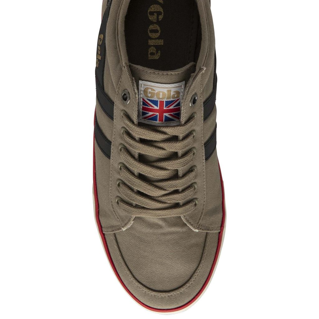 Gola Vegan Classics Comet Plimsoll Sneakers Svarte Dyp Rød Norge | LYUTFS-179