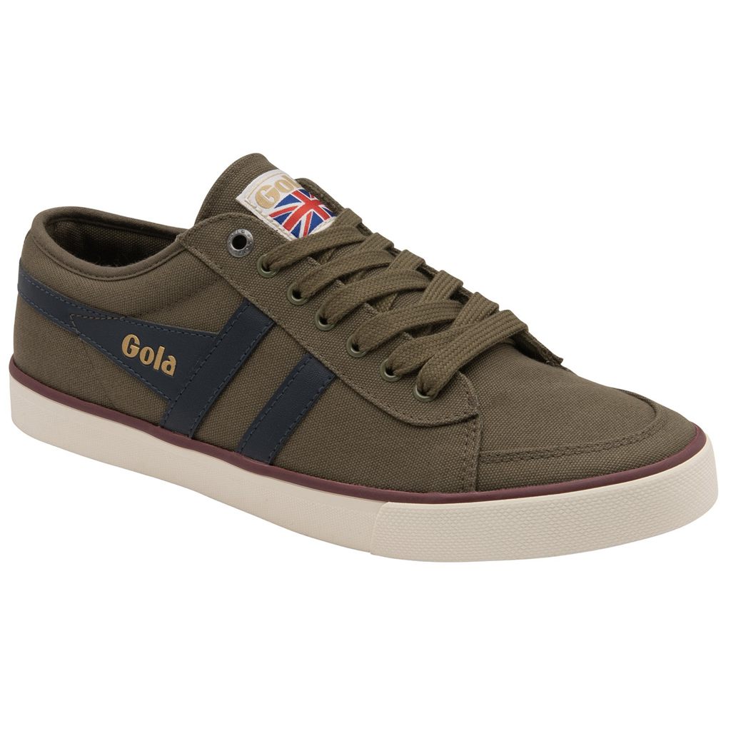 Gola Vegan Classics Comet Plimsoll Sneakers Khaki Marineblå Burgunder Norge | KNSAPQ-510