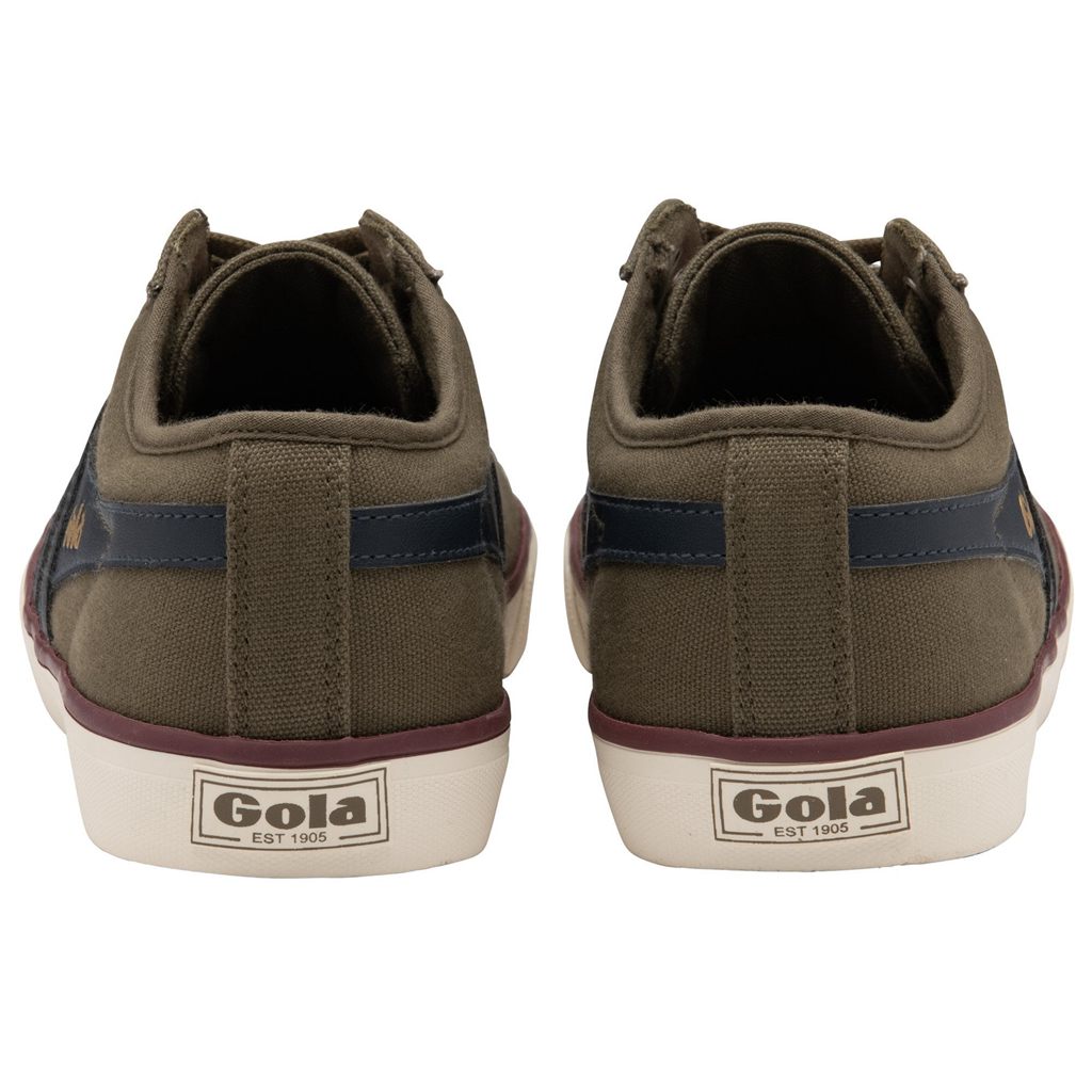 Gola Vegan Classics Comet Plimsoll Sneakers Khaki Marineblå Burgunder Norge | KNSAPQ-510