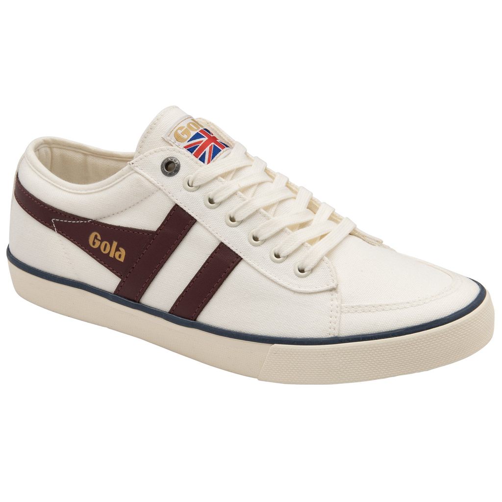 Gola Vegan Classics Comet Plimsoll Sneakers Hvite Burgunder Marineblå Norge | XMFWYO-246
