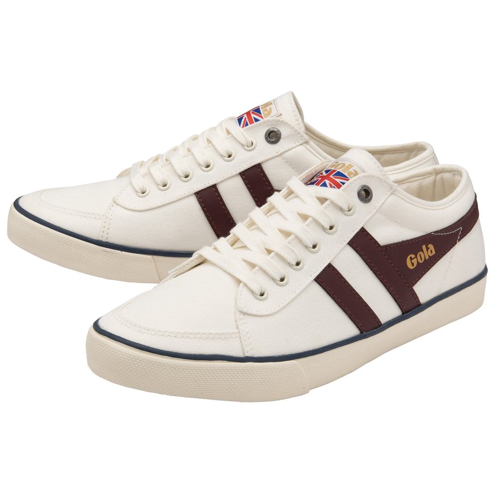 Gola Vegan Classics Comet Plimsoll Sneakers Hvite Burgunder Marineblå Norge | XMFWYO-246
