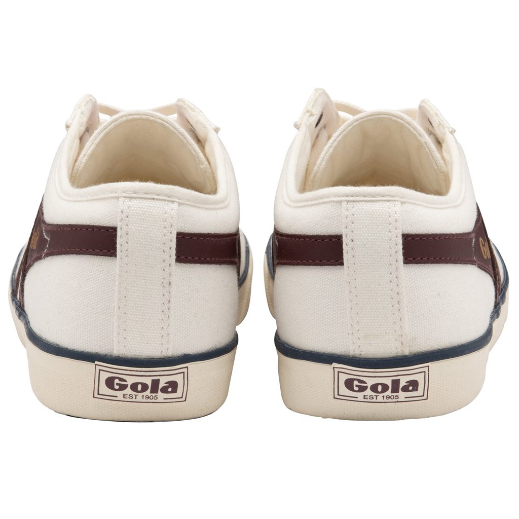 Gola Vegan Classics Comet Plimsoll Sneakers Hvite Burgunder Marineblå Norge | XMFWYO-246