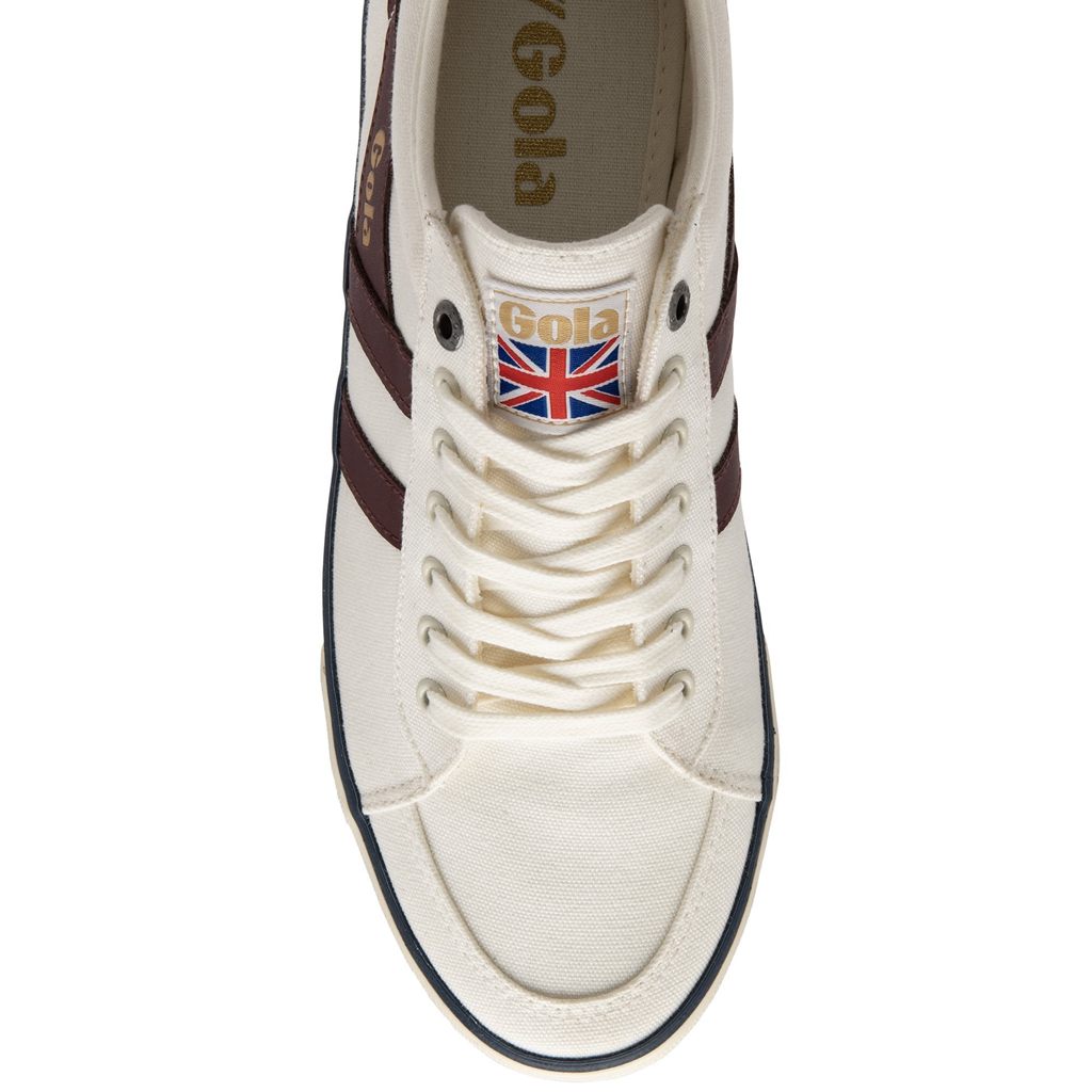 Gola Vegan Classics Comet Plimsoll Sneakers Hvite Burgunder Marineblå Norge | XMFWYO-246