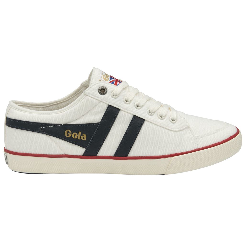 Gola Vegan Classics Comet Plimsoll Sneakers Hvite Marineblå Rød Norge | HWFJOM-568