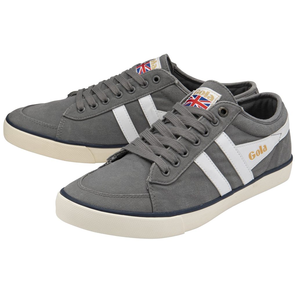 Gola Vegan Classics Comet Plimsoll Sneakers Hvite Marineblå Norge | OLIXMR-316