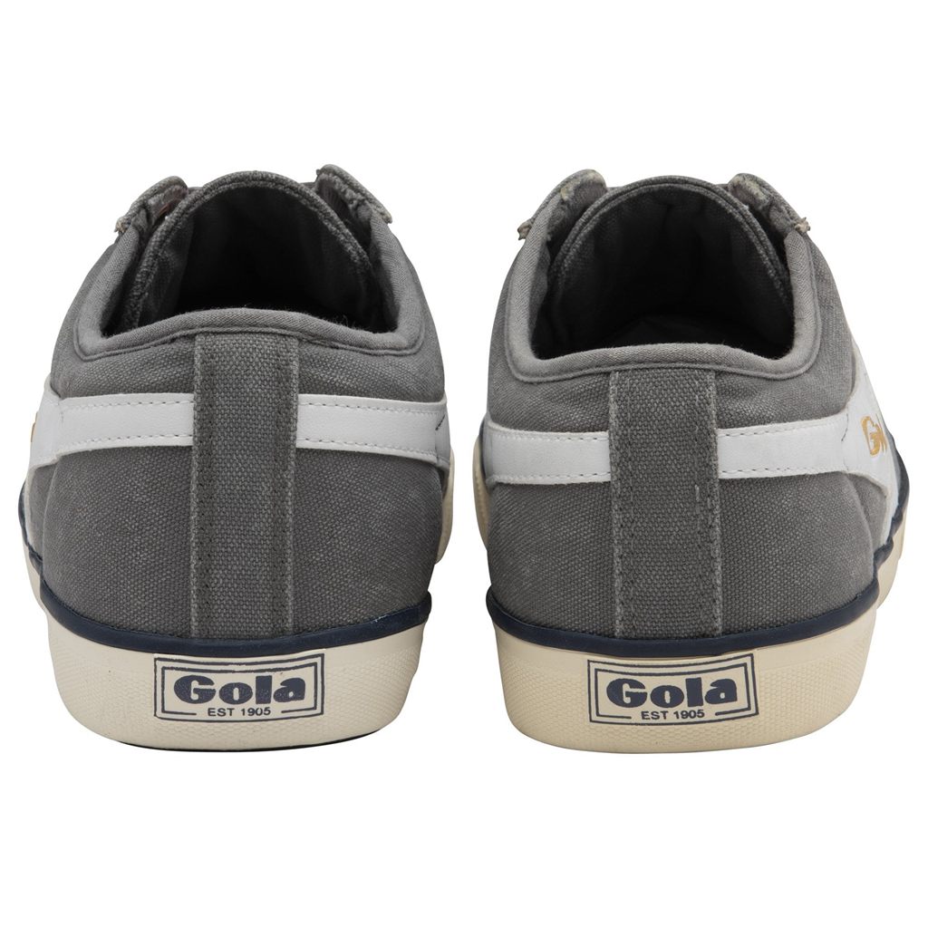Gola Vegan Classics Comet Plimsoll Sneakers Hvite Marineblå Norge | OLIXMR-316