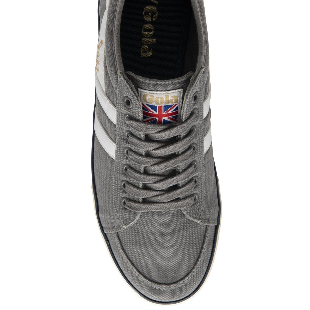 Gola Vegan Classics Comet Plimsoll Sneakers Hvite Marineblå Norge | OLIXMR-316