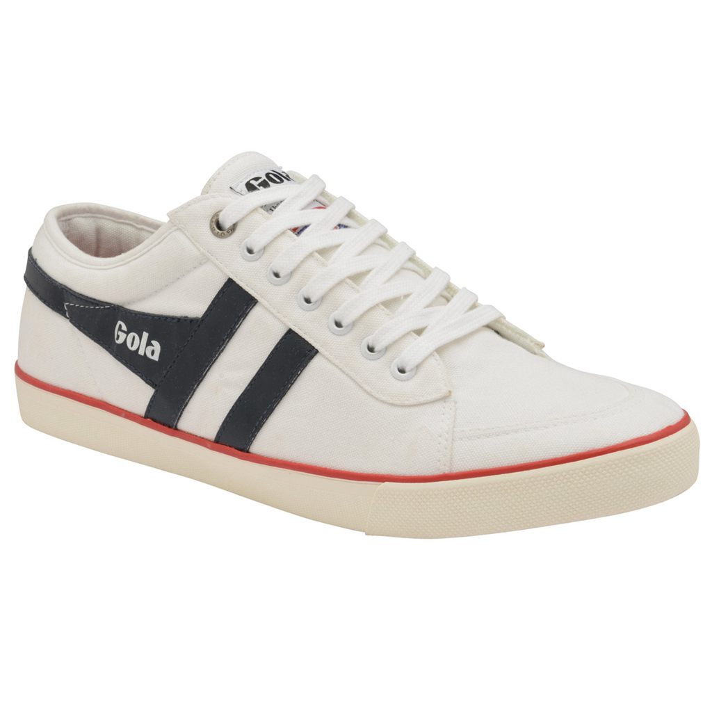 Gola Vegan Classics Comet Plimsoll Sneakers Hvite Marineblå Rød Norge | YIVXGO-280