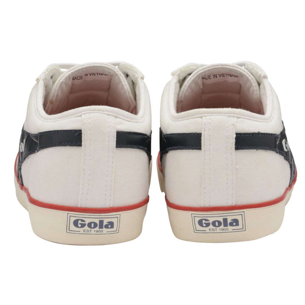 Gola Vegan Classics Comet Plimsoll Sneakers Hvite Marineblå Rød Norge | YIVXGO-280