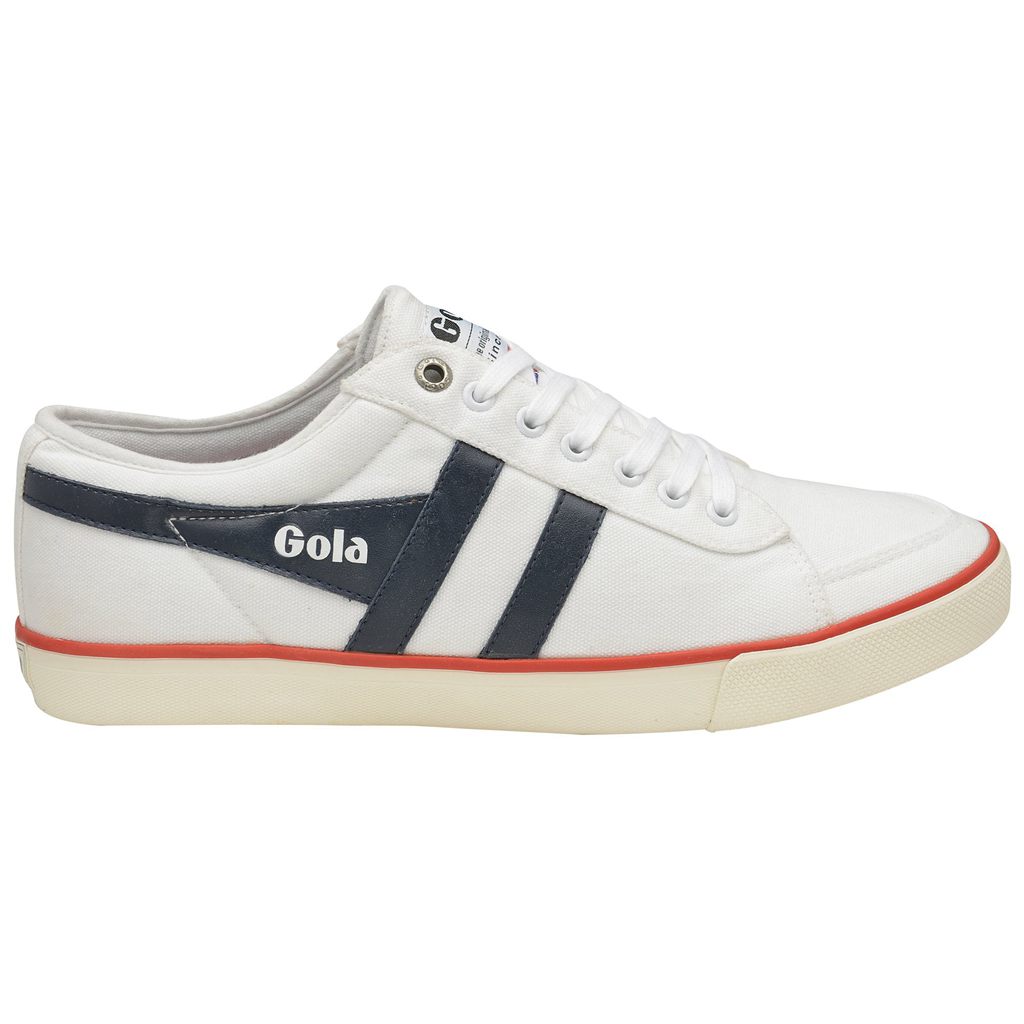 Gola Vegan Classics Comet Plimsoll Sneakers Hvite Marineblå Rød Norge | YIVXGO-280