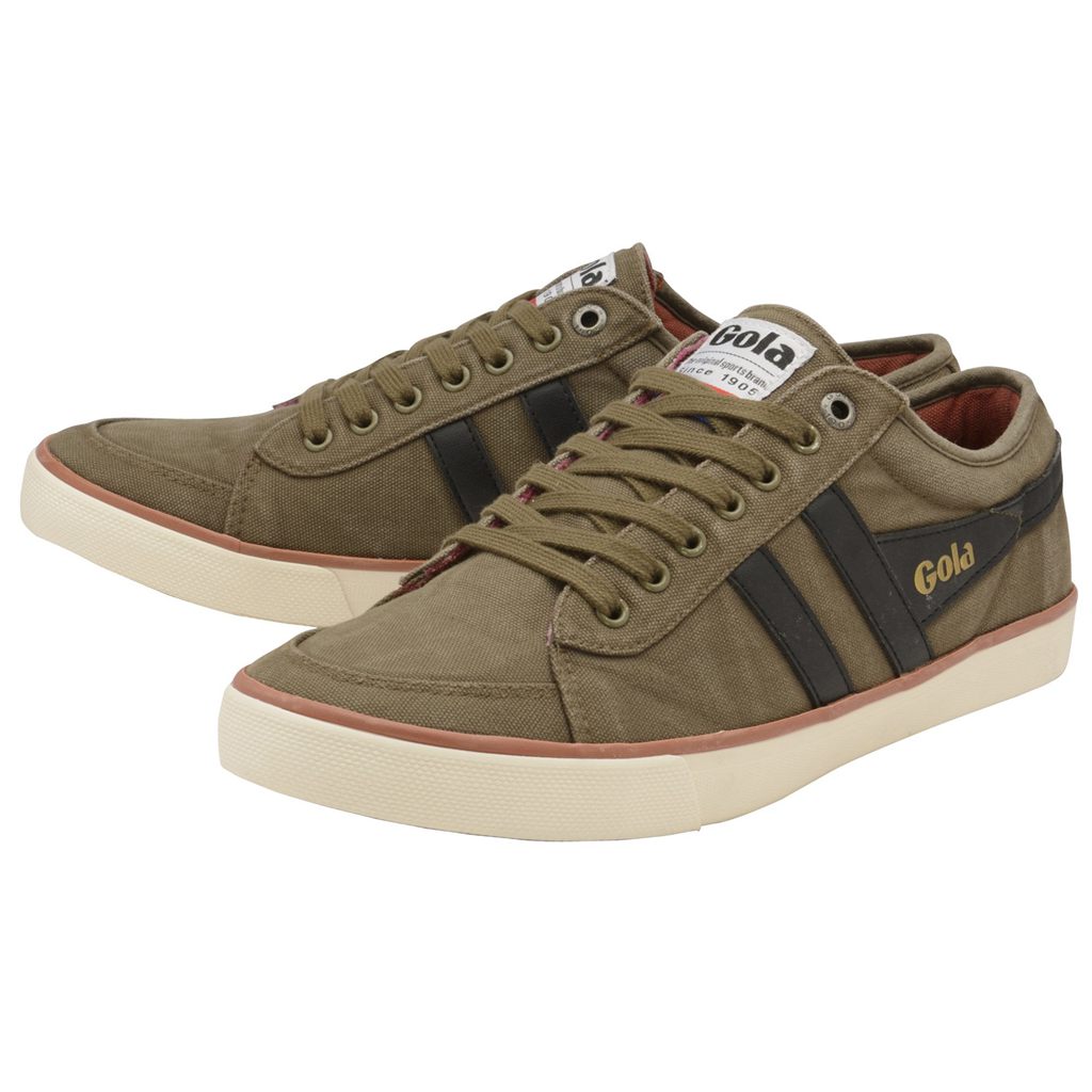 Gola Vegan Classics Comet Plimsoll Trainer Khaki Svarte Norge | KOTUCR-517