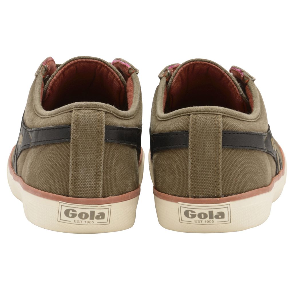Gola Vegan Classics Comet Plimsoll Trainer Khaki Svarte Norge | KOTUCR-517